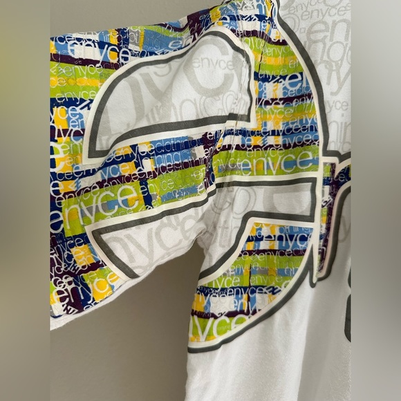 Enyce Y2K Cotton White Tee Shirt Size Medium - Picture 5 of 12